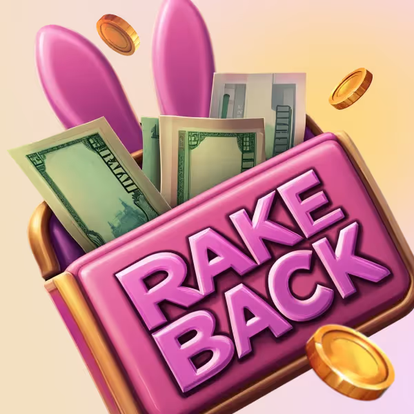 Vipzino Bonuses – A cashback promotion at Vipzino with cash and bunny ears, highlighting lucrative Vipzino bonuses.